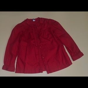 Gap Red long sleeve blouse